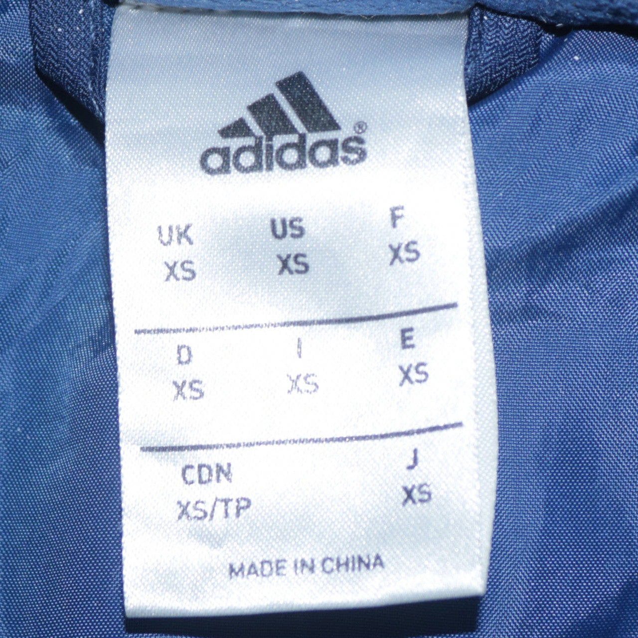 Adidas Men's Blue XS Track Jacket Full Zip Insulated Sportswear