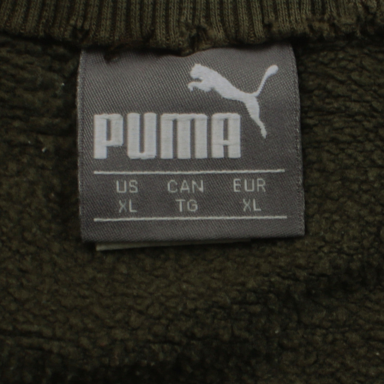 Puma Mens Green XL Pullover Fleece Sweatshirt