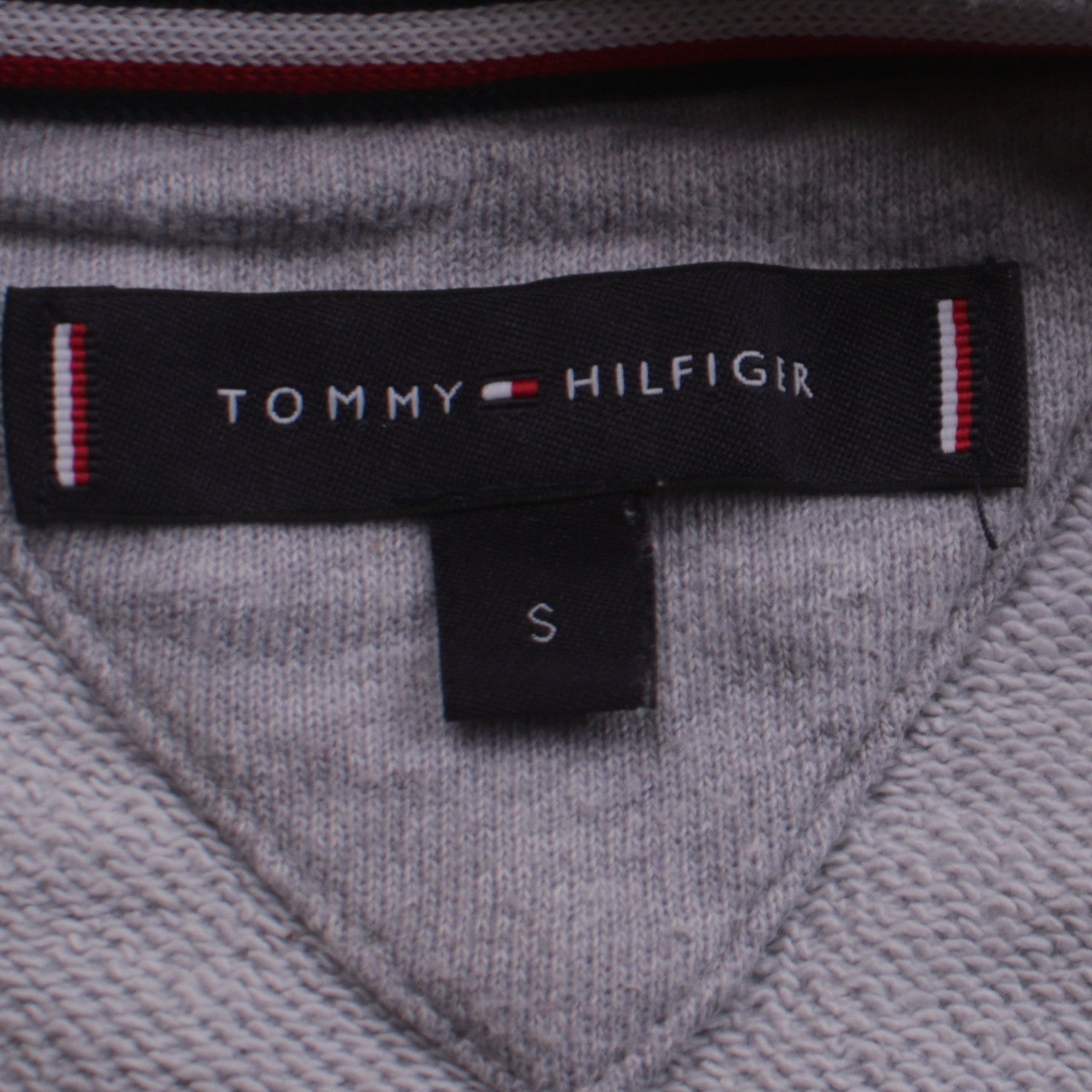 Tommy Hilfiger Men's Grey Logo Stripe Sweatshirt Size S