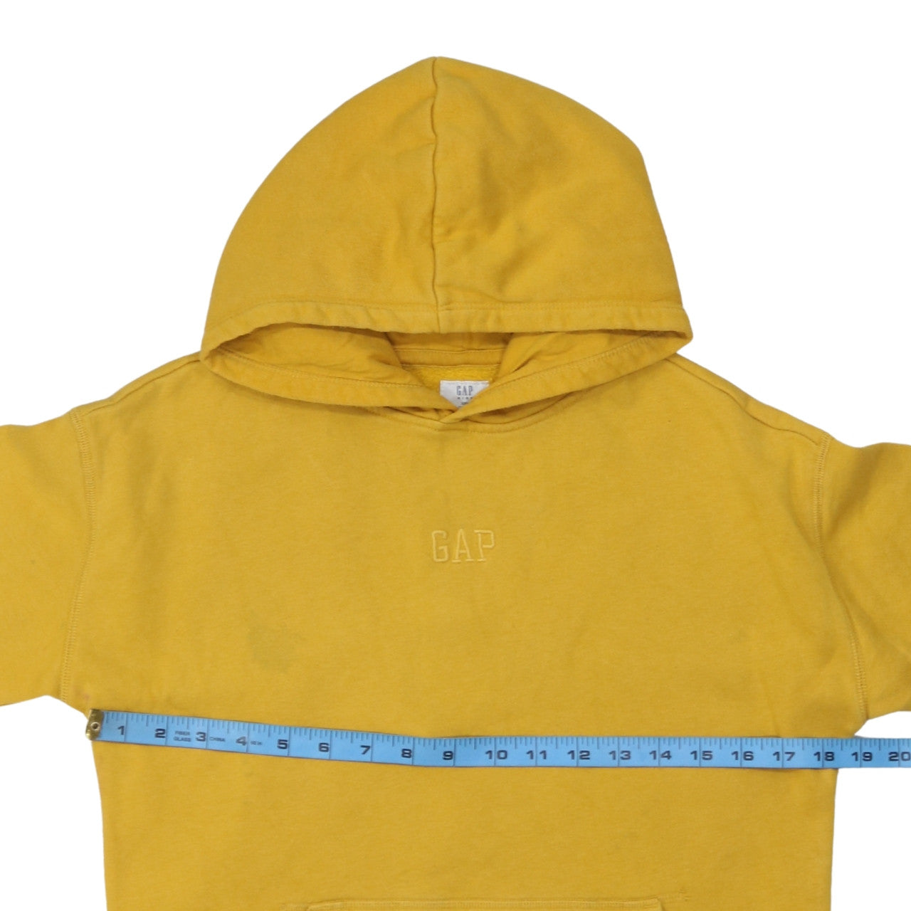 GAP Boys Yellow Pullover Hoodie Size 14-16 Years Fleece Logo Sweatshirt