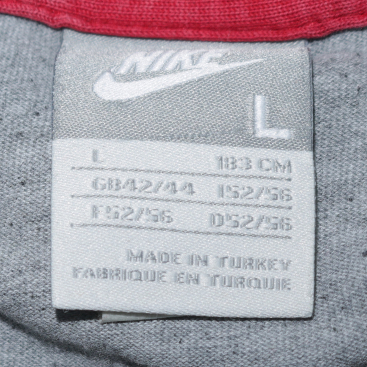 Nike Men's Grey L Crew Neck Short Sleeve Logo T-Shirt