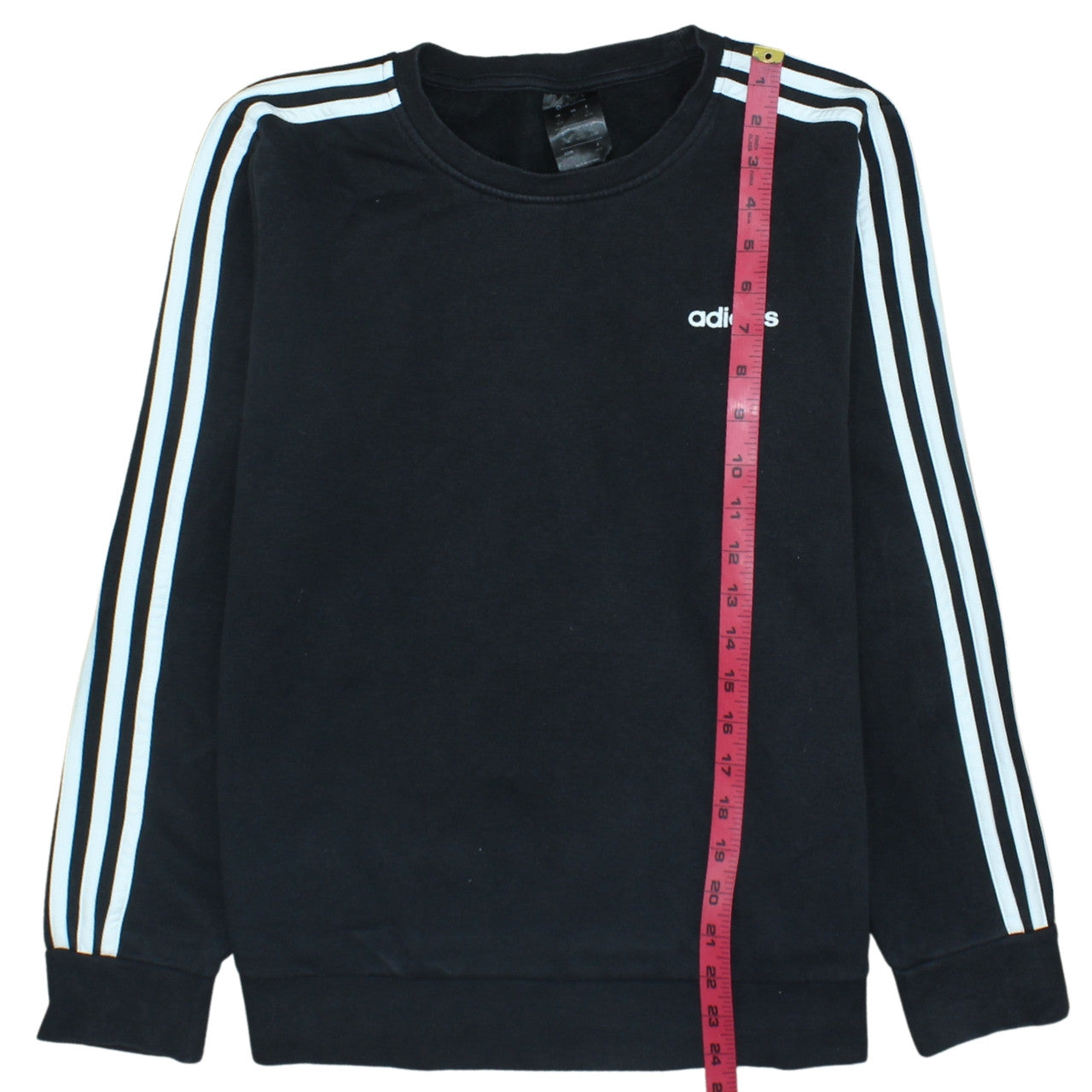 Adidas Womens Black Crew Neck Sweatshirt L 16-18 Logo Long Sleeve