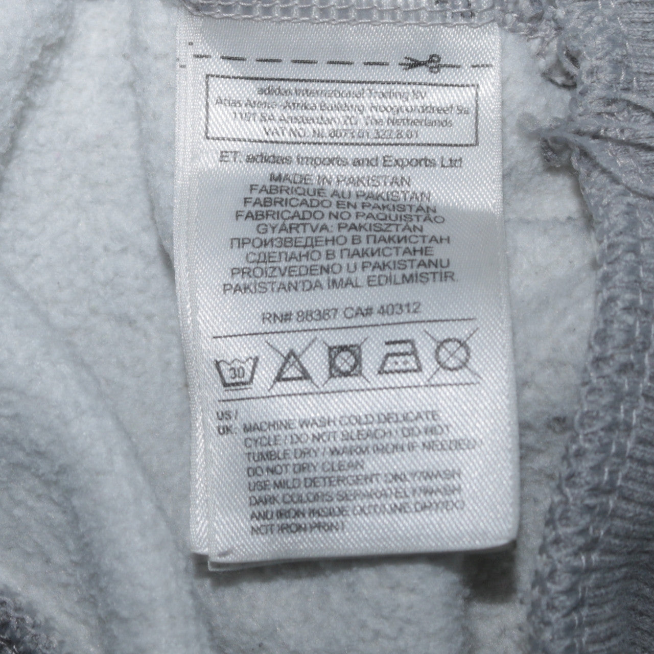 Adidas Men's Grey Pullover Hoodie Small Logo Sports Fleece