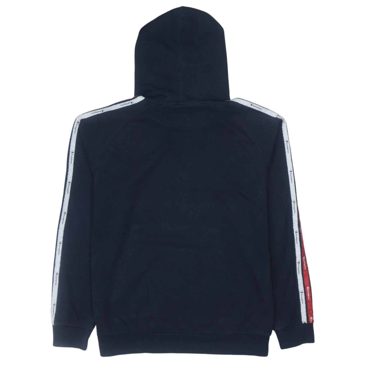 Champion Boys Black Pullover Hoodie 2XL Logo Tape Fleece Sweatshirt