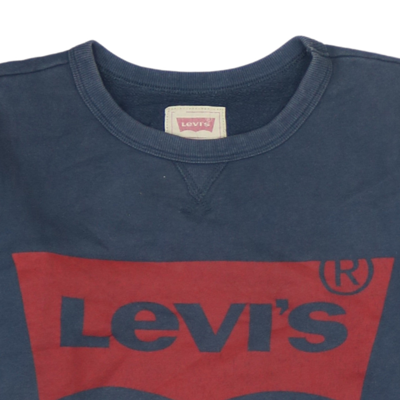 Levi's Boys Blue Logo Crew Neck Pullover Sweatshirt Age 14