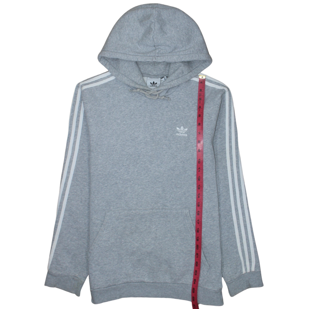 adidas Men's Grey Pullover Hoodie Medium Fleece Sportswear