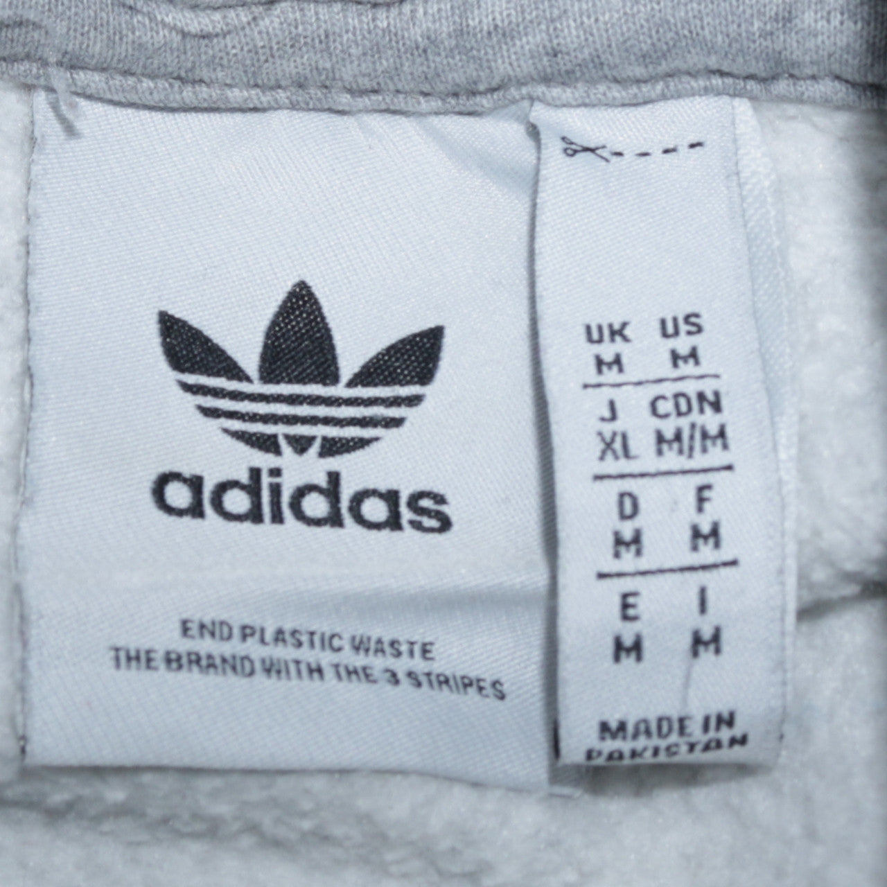 adidas Men's Grey Pullover Hoodie Medium Fleece Sportswear