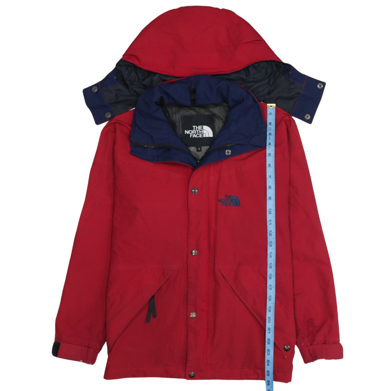 The North Face Men's Red Waterproof Hooded Parka Jacket Size S