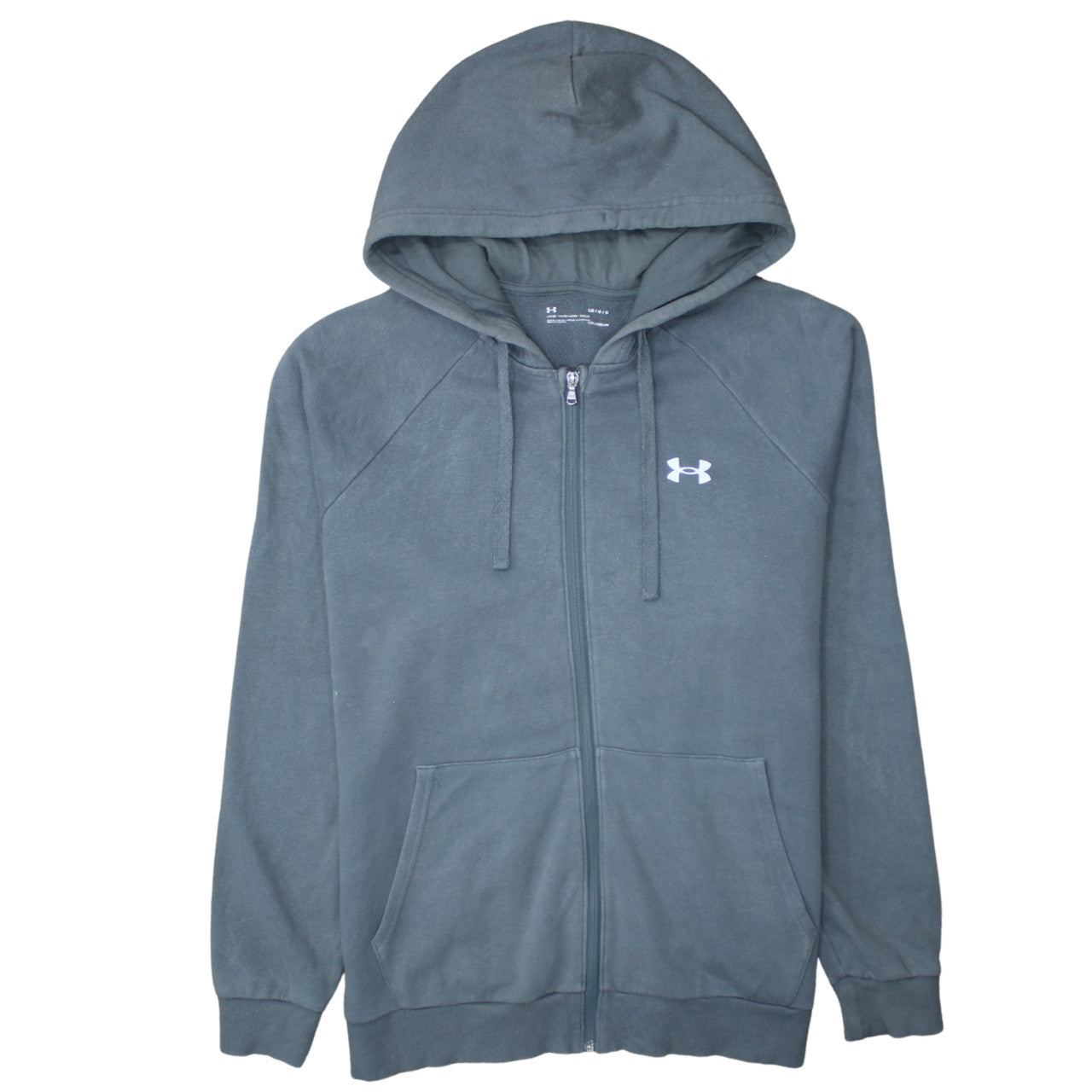 Under Armour Men’s Grey Full Zip Hoodie L Fleece Sportswear