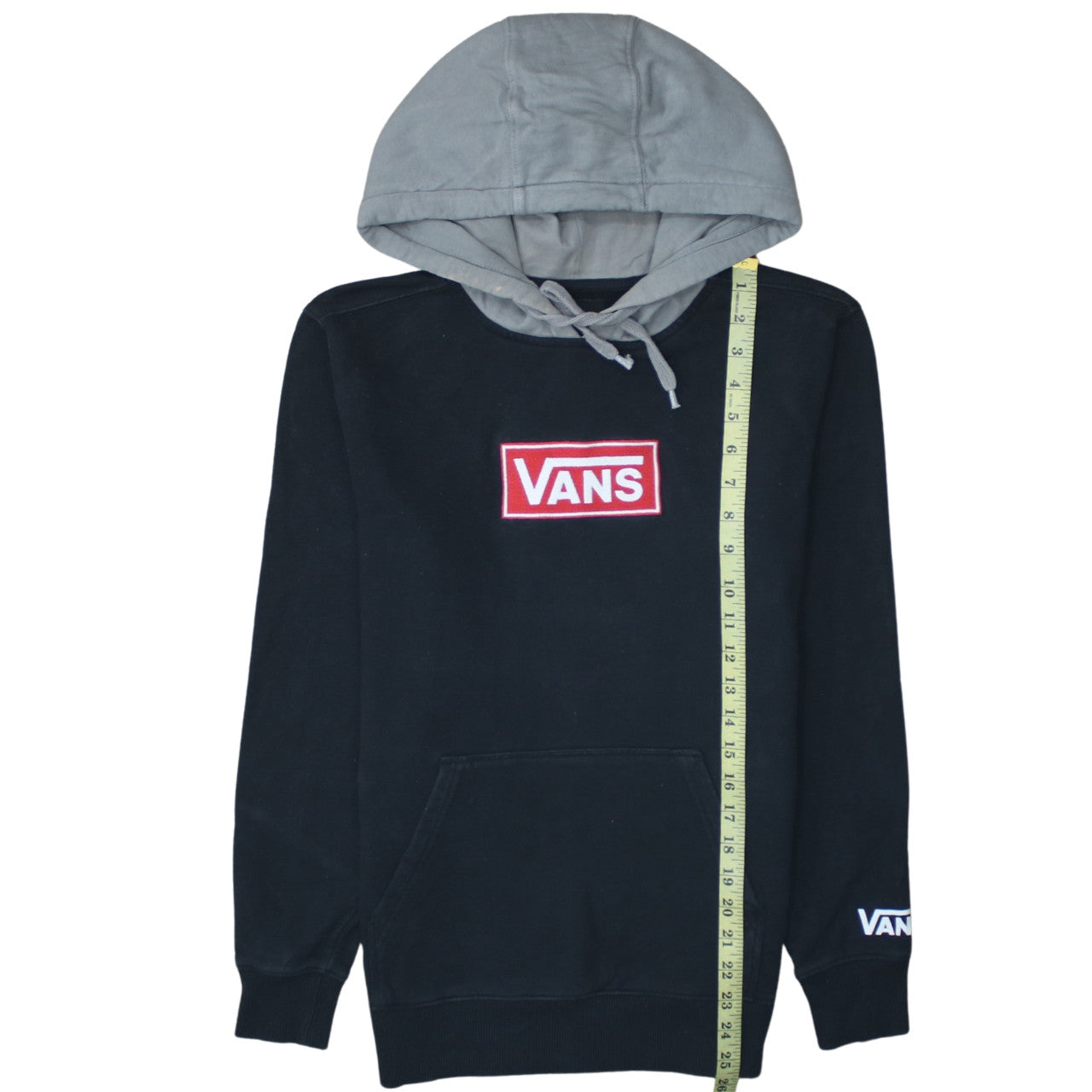 Vans Men's Black Pullover Hoodie XS Logo Fleece Skate Sweatshirt