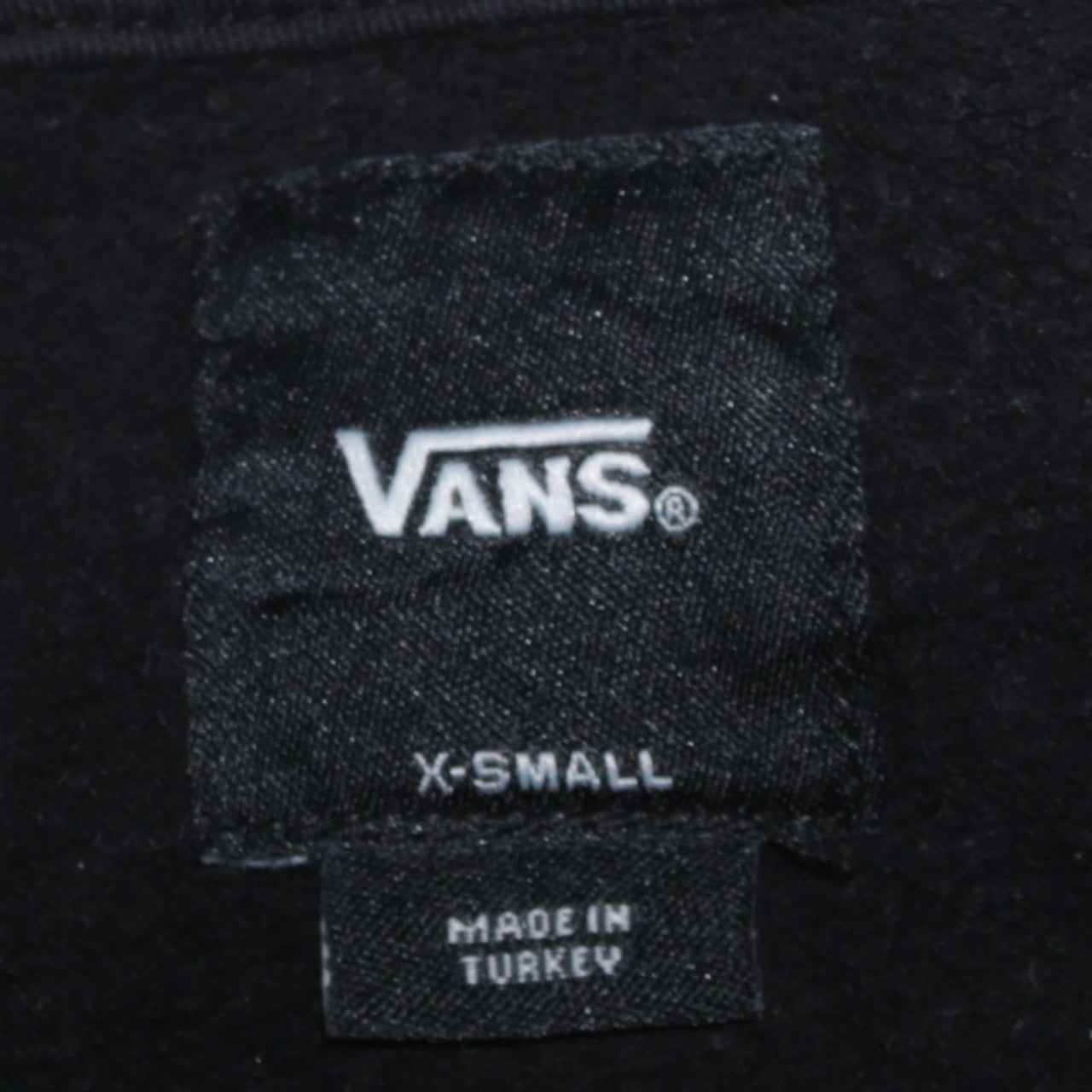 Vans Men's Black Pullover Hoodie XS Logo Fleece Skate Sweatshirt