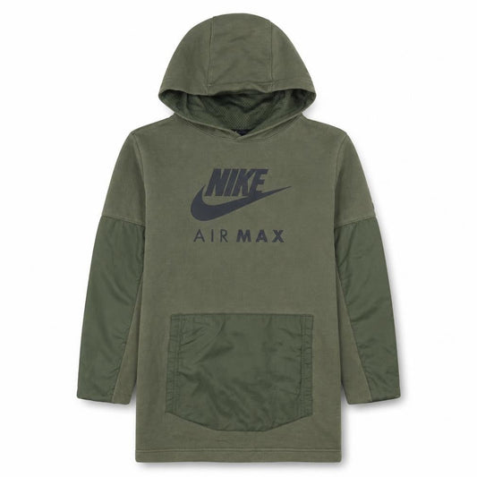 Nike Boys Green Air Max Pullover Hoodie 12-13 Years Long Sleeve Logo