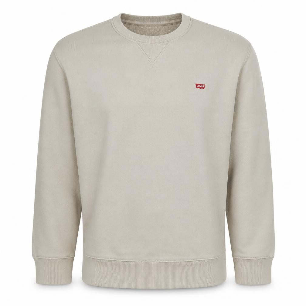 Levi's Men Beige 2XL Pullover Crew Neck Cotton Sweatshirt