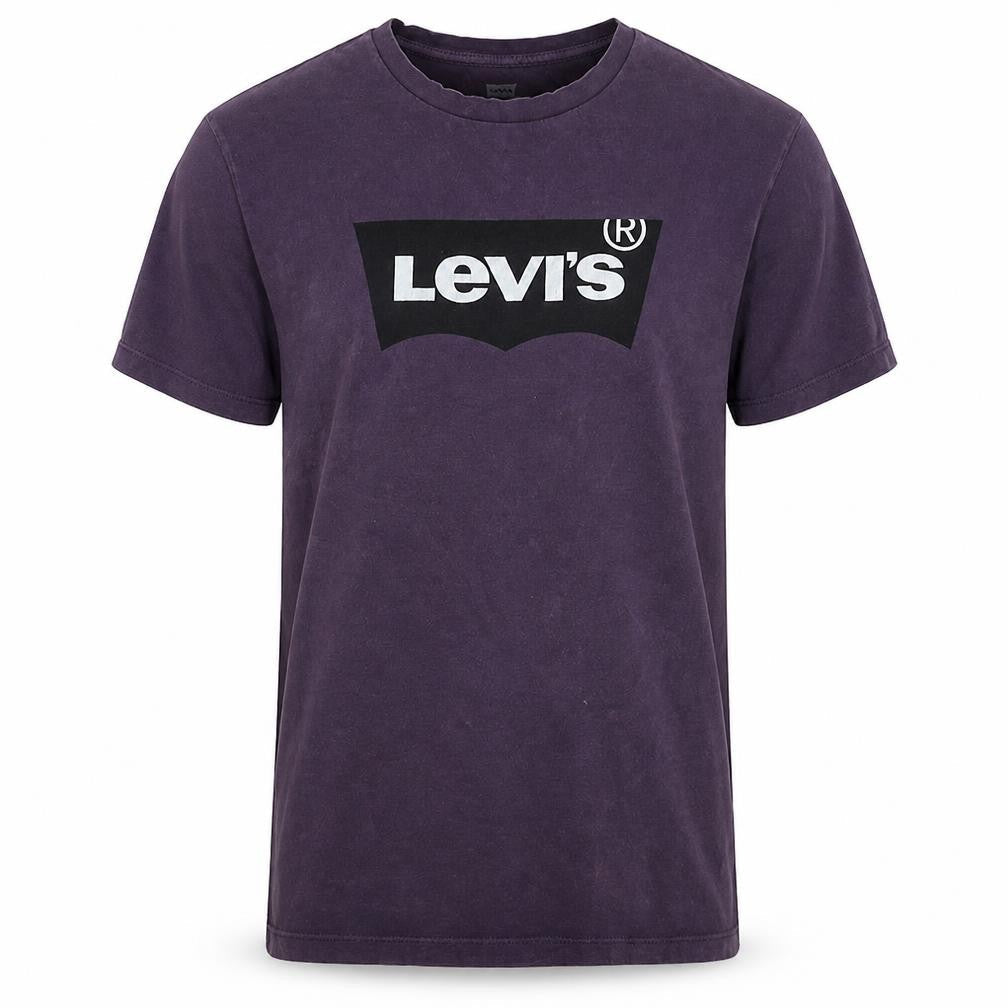 Levi's Men's Purple Graphic Logo T-Shirt Medium Cotton Crew Neck