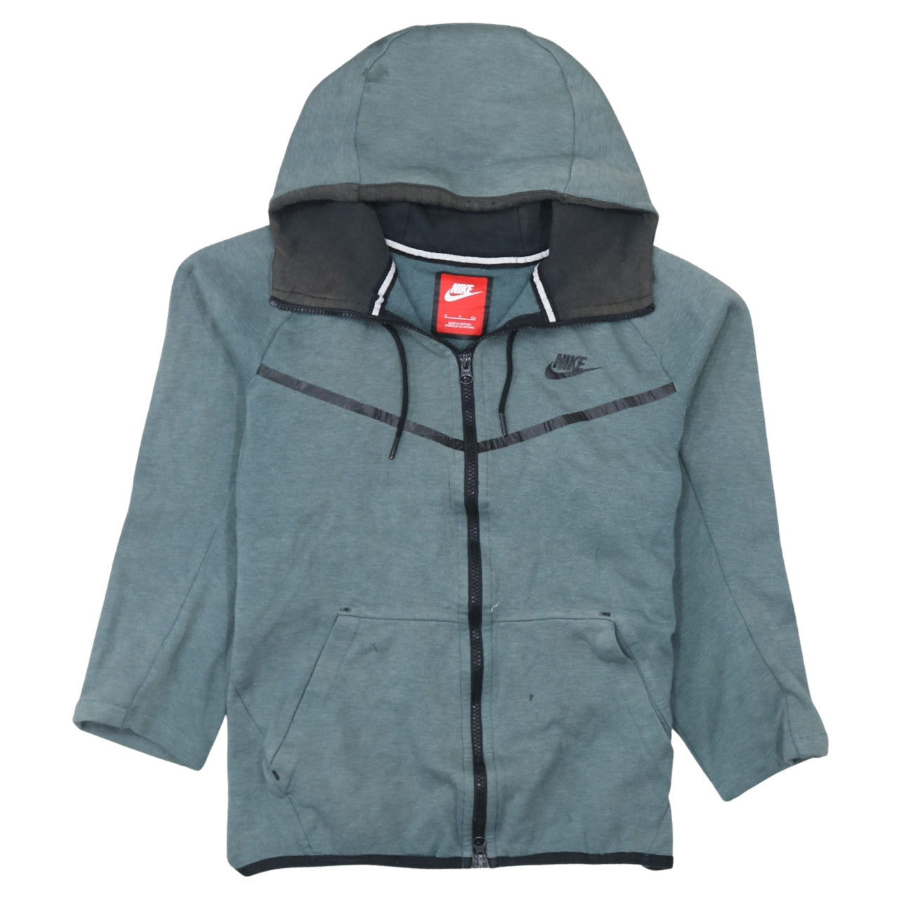 Nike Womens Green Full Zip Hoodie Small Hooded Sweatshirt