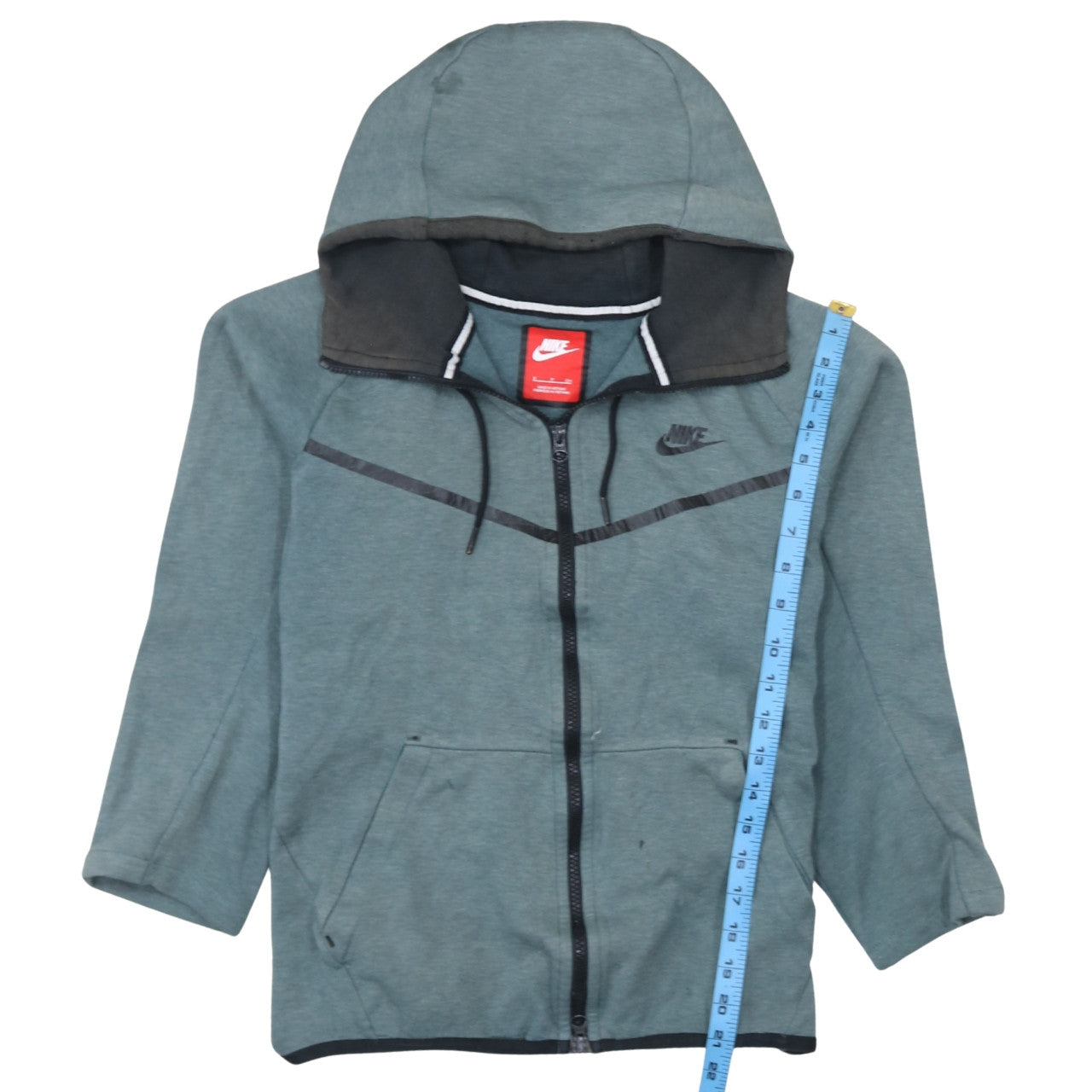 Nike Womens Green Full Zip Hoodie Small Hooded Sweatshirt