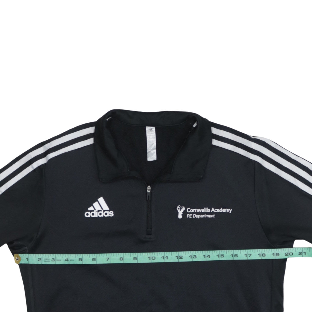 adidas Mens Black M 1/4 Zip Cornwallis Academy PE Sweatshirt