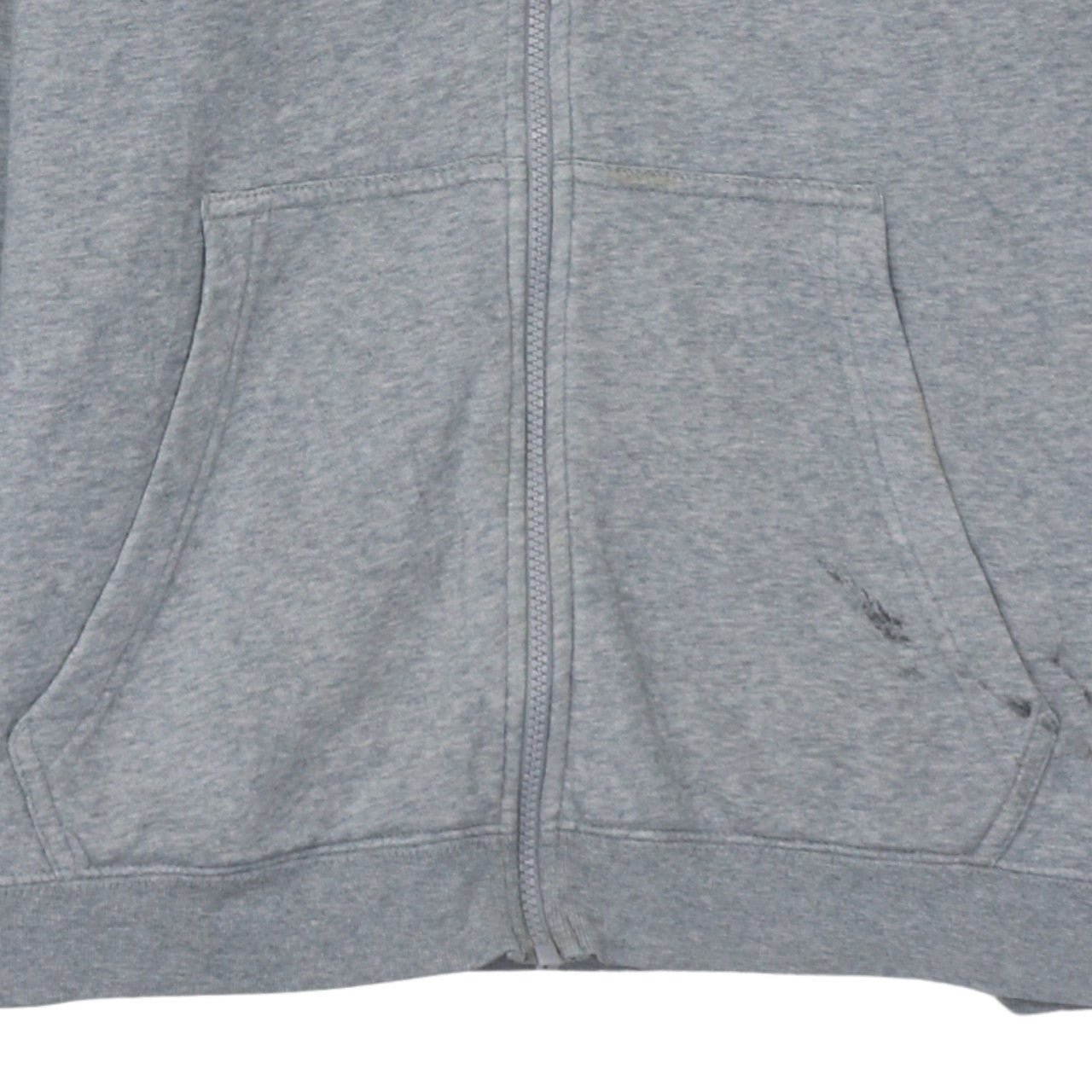Nike Men's Grey Full Zip Hoodie L Regular Fit Fleece Sweatshirt