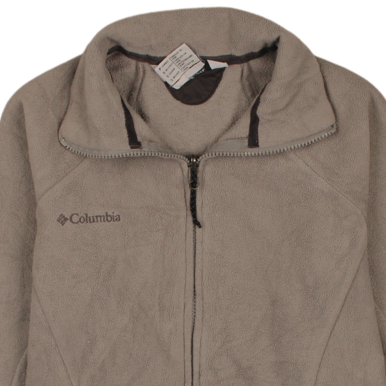 Columbia Women's Beige Fleece Zip Jacket Size S Outdoor Casual
