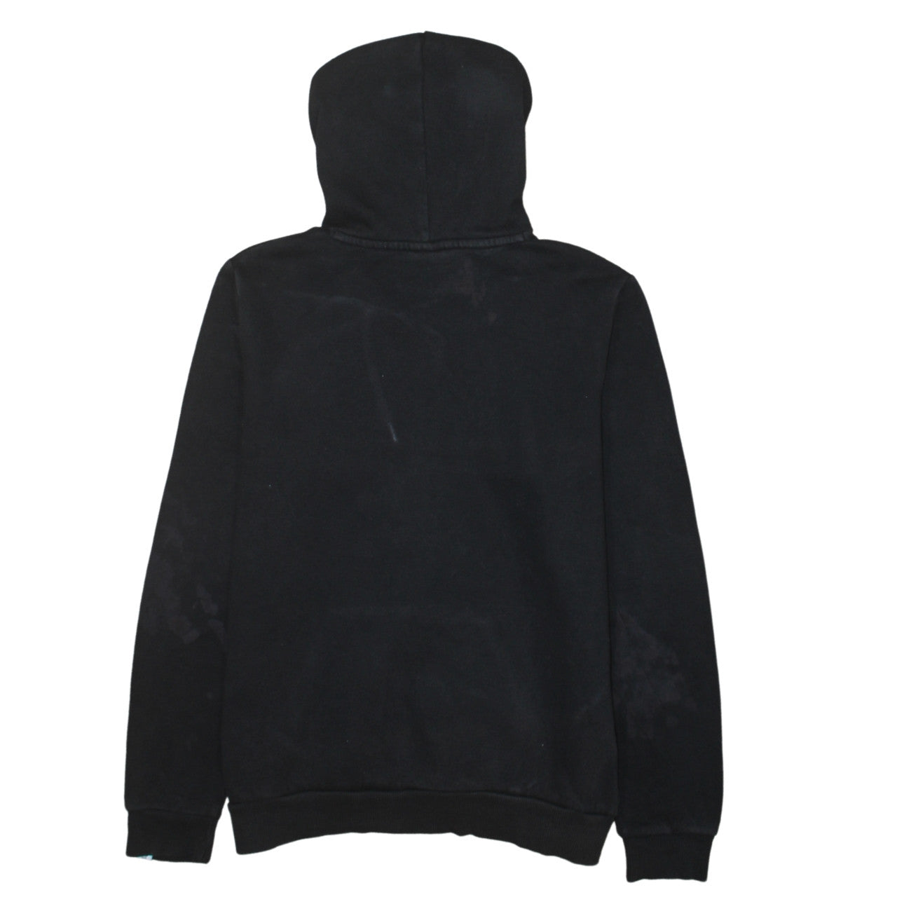Puma Women Black Hoodie UK 14 Pullover Logo Cotton Blend