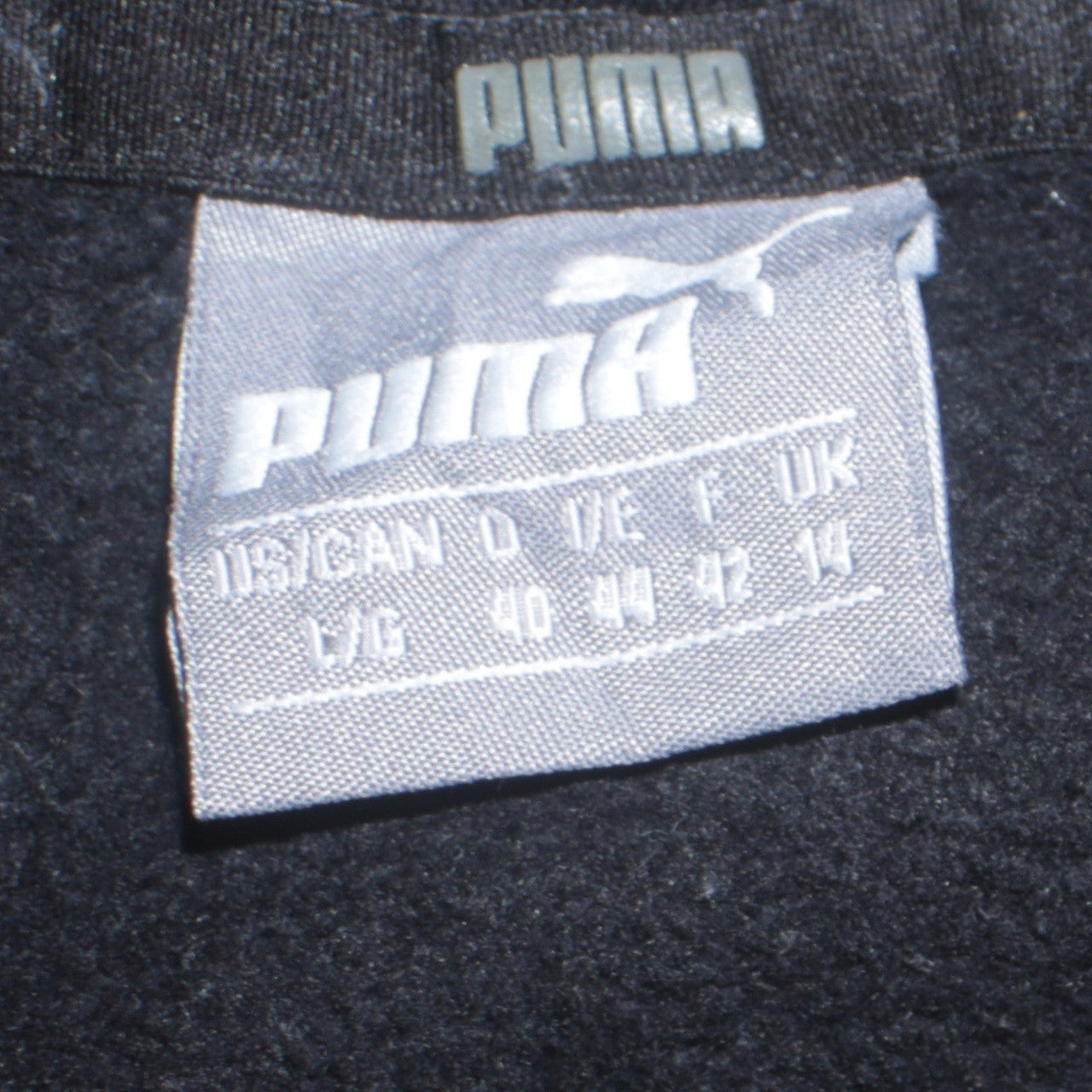 Puma Women Black Hoodie UK 14 Pullover Logo Cotton Blend