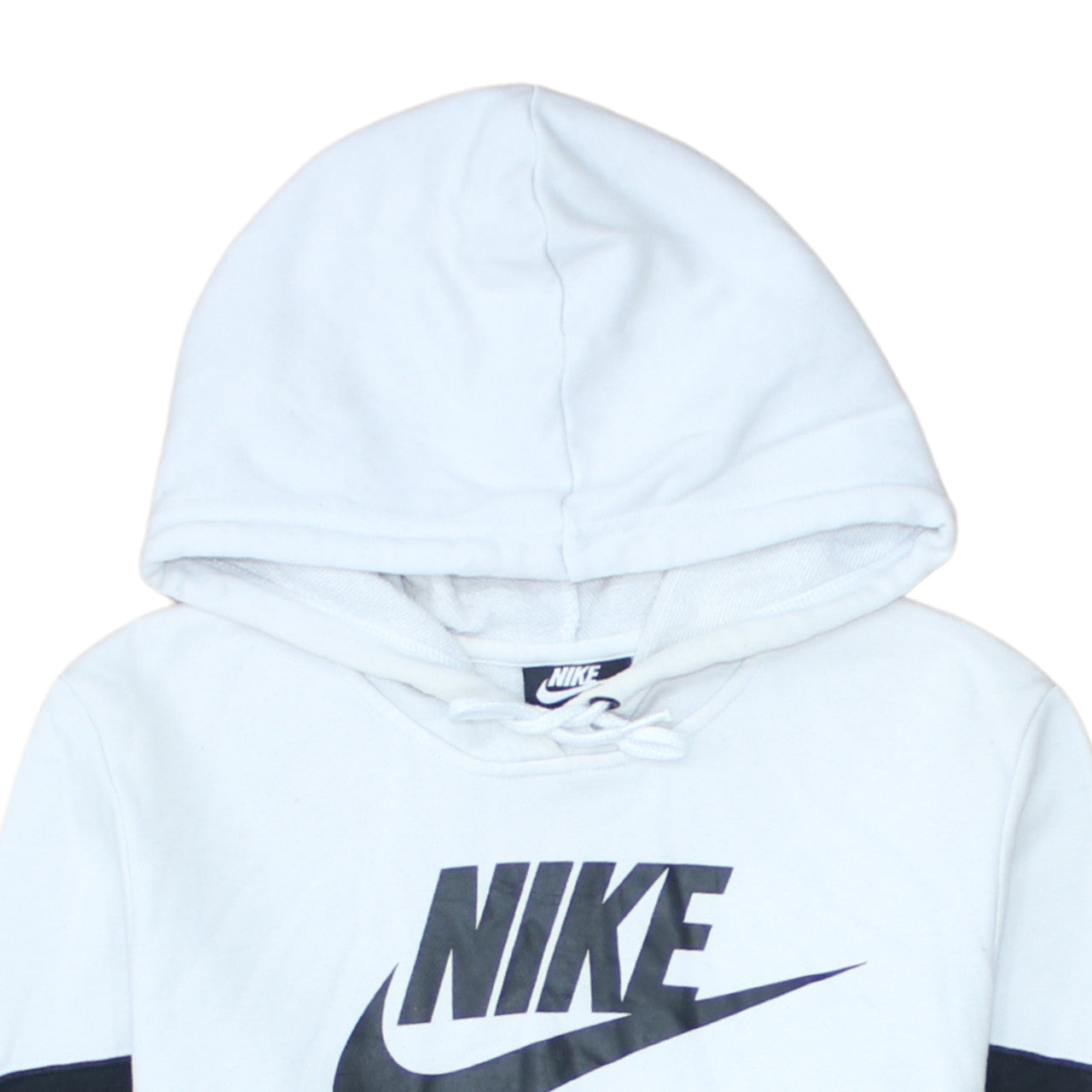 Nike Men's Black White Pullover Hoodie Size S Graphic Logo Fleece