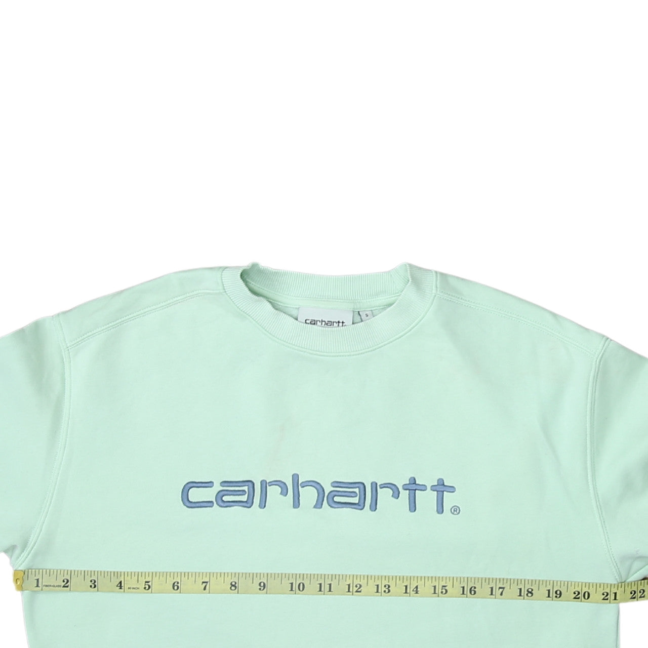 Carhartt Men's Green Small Embroidered Logo Pullover Sweatshirt