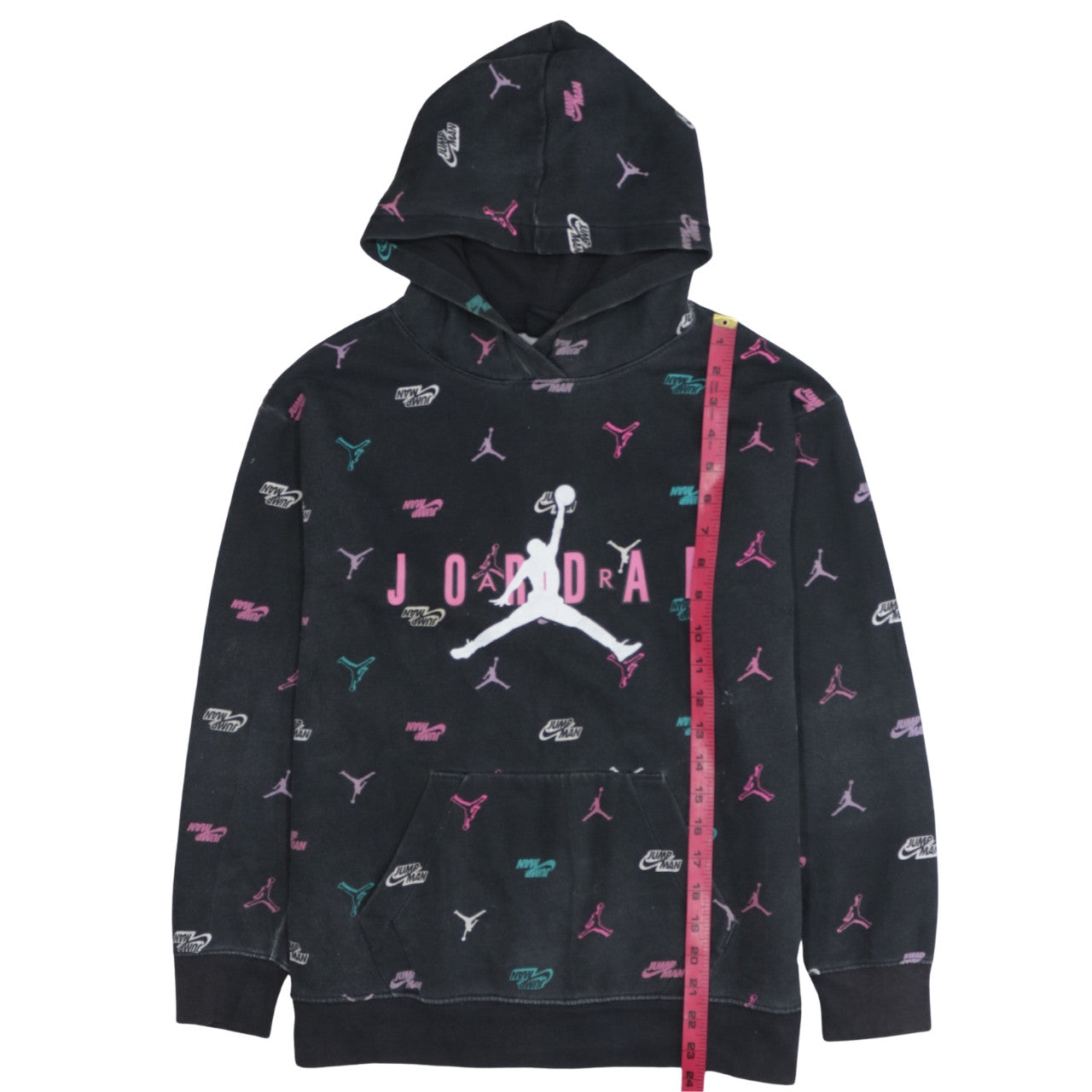 Jordan Girls Black 13-14 Years Pullover Hoodie Jumpman Logo Fleece