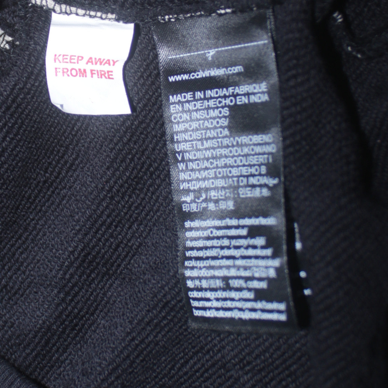 Calvin Klein Jeans Womens Black Logo Print Cotton Sweatshirt Size 14