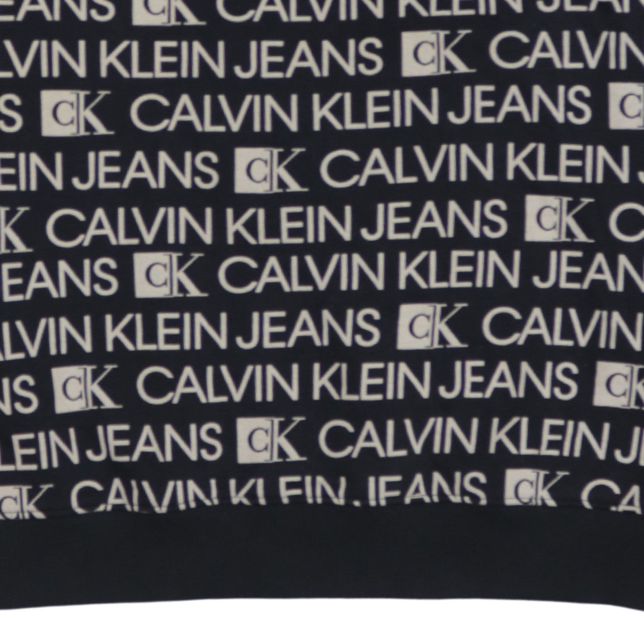 Calvin Klein Jeans Womens Black Logo Print Cotton Sweatshirt Size 14