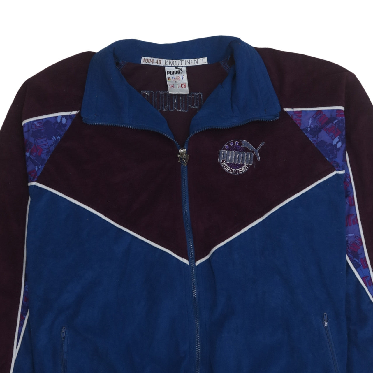 Puma Men's Blue 90s Retro Bomber Jacket XL Polyester Sportswear