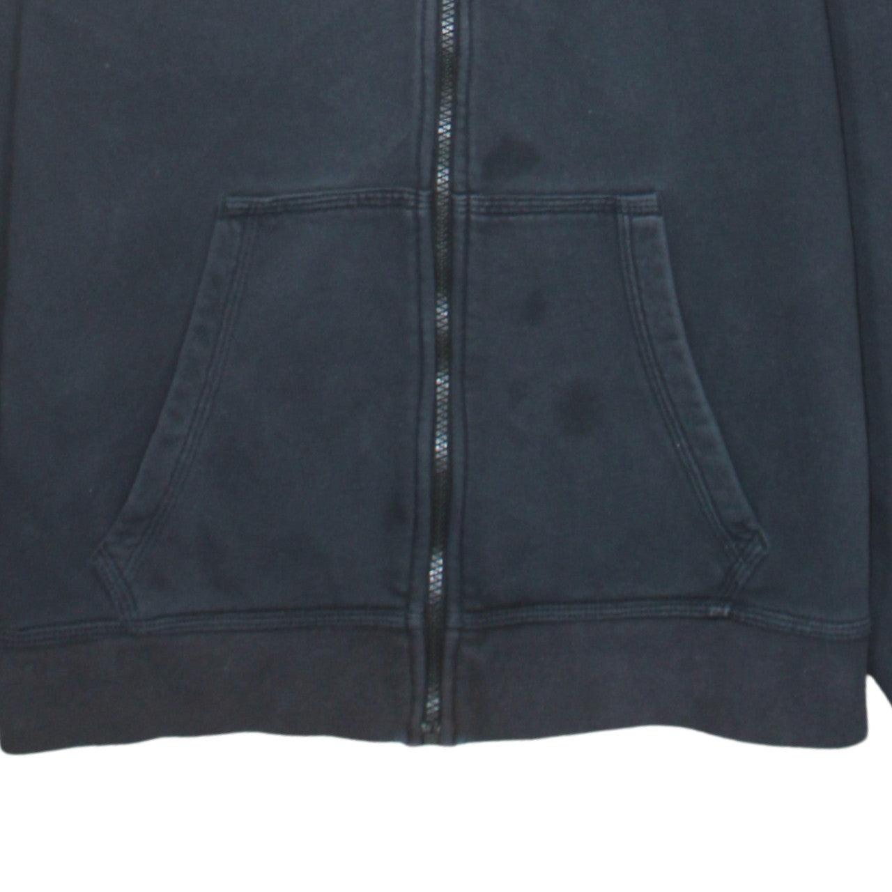 Nike Men's Black Full Zip Hoodie Small Logo Fleece Sweatshirt