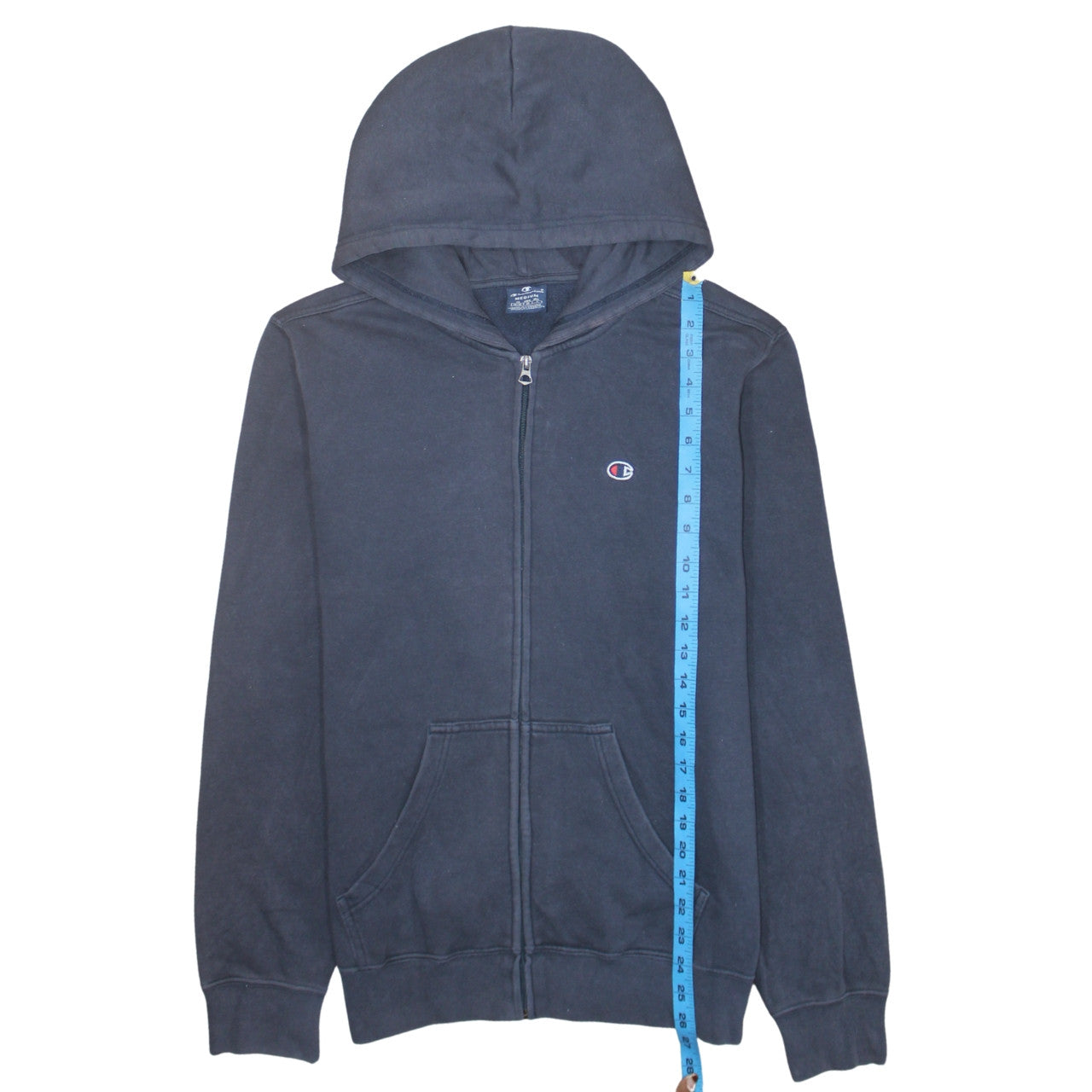 Champion Men’s Blue Full Zip Hoodie Medium Cotton Blend