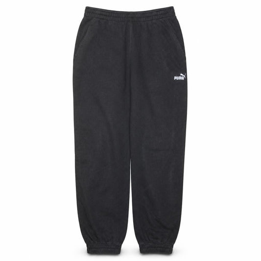 Puma Womens Black Jogger Sweatpants M Cotton Blend Elastic Waist