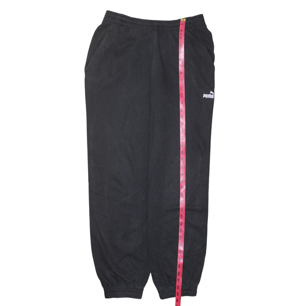 Puma Womens Black Jogger Sweatpants M Cotton Blend Elastic Waist