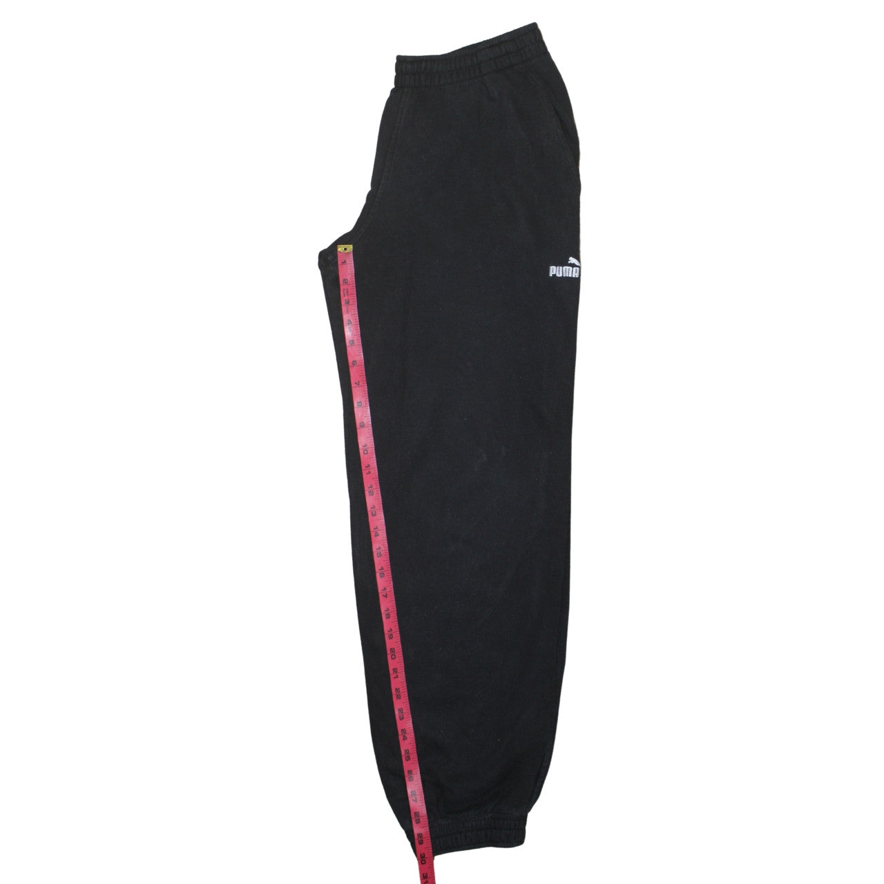 Puma Womens Black Jogger Sweatpants M Cotton Blend Elastic Waist