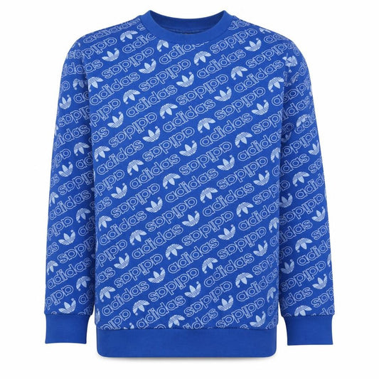 Adidas Men's Blue Graphic Logo Pullover Sweatshirt Size S