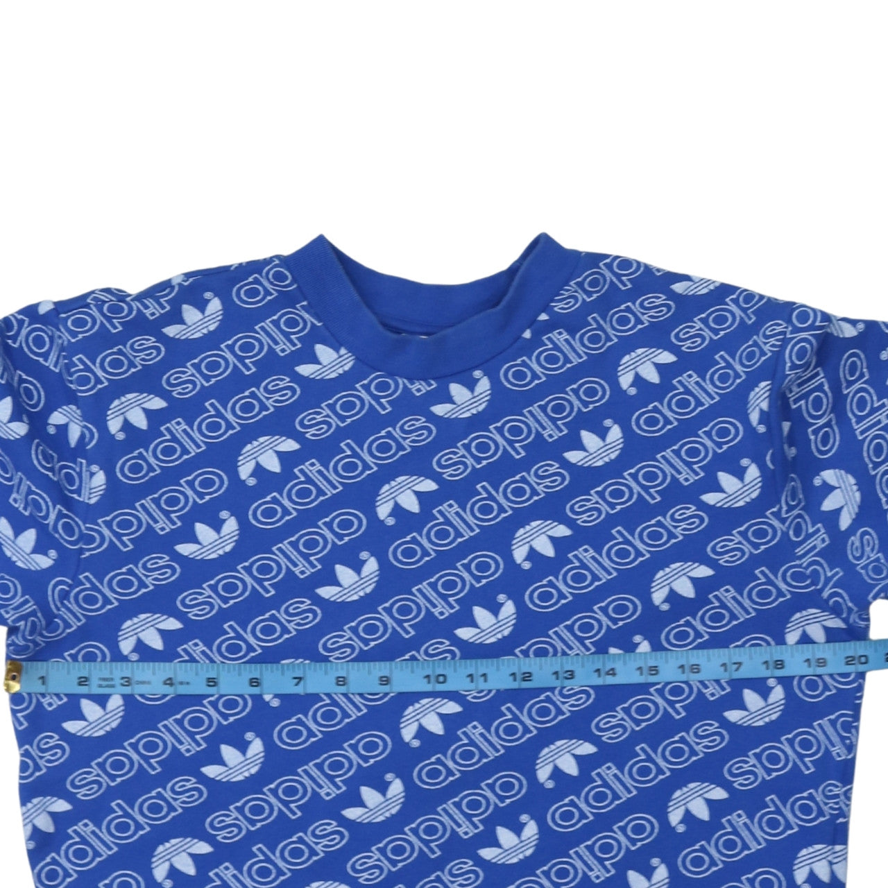 Adidas Men's Blue Graphic Logo Pullover Sweatshirt Size S