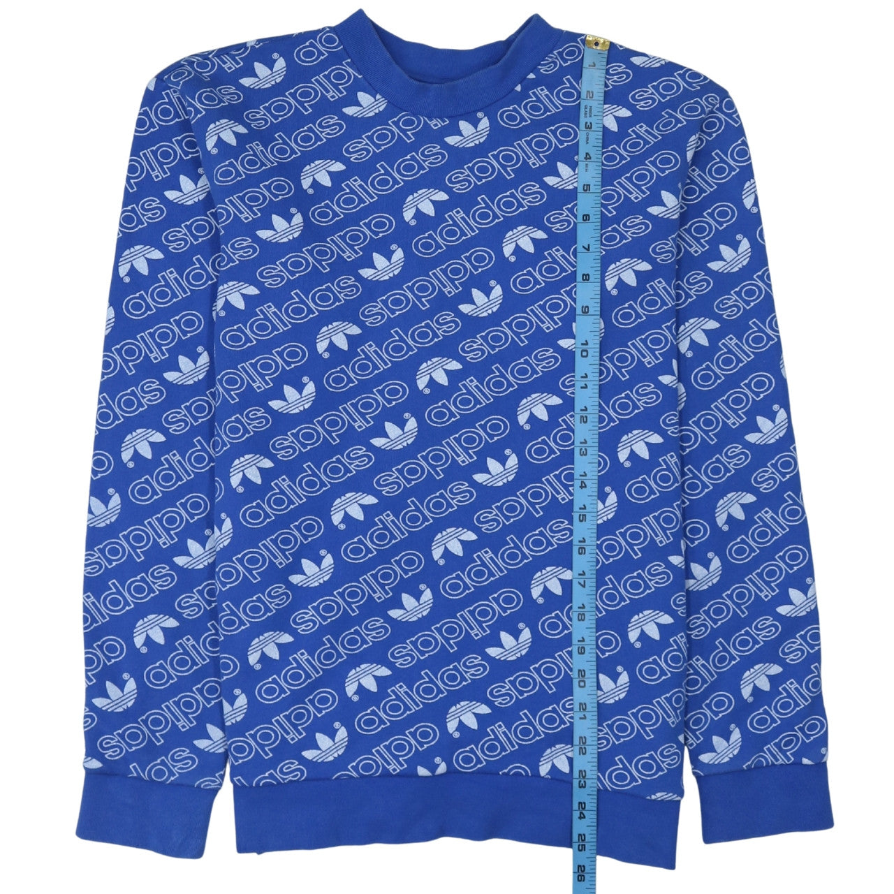 Adidas Men's Blue Graphic Logo Pullover Sweatshirt Size S