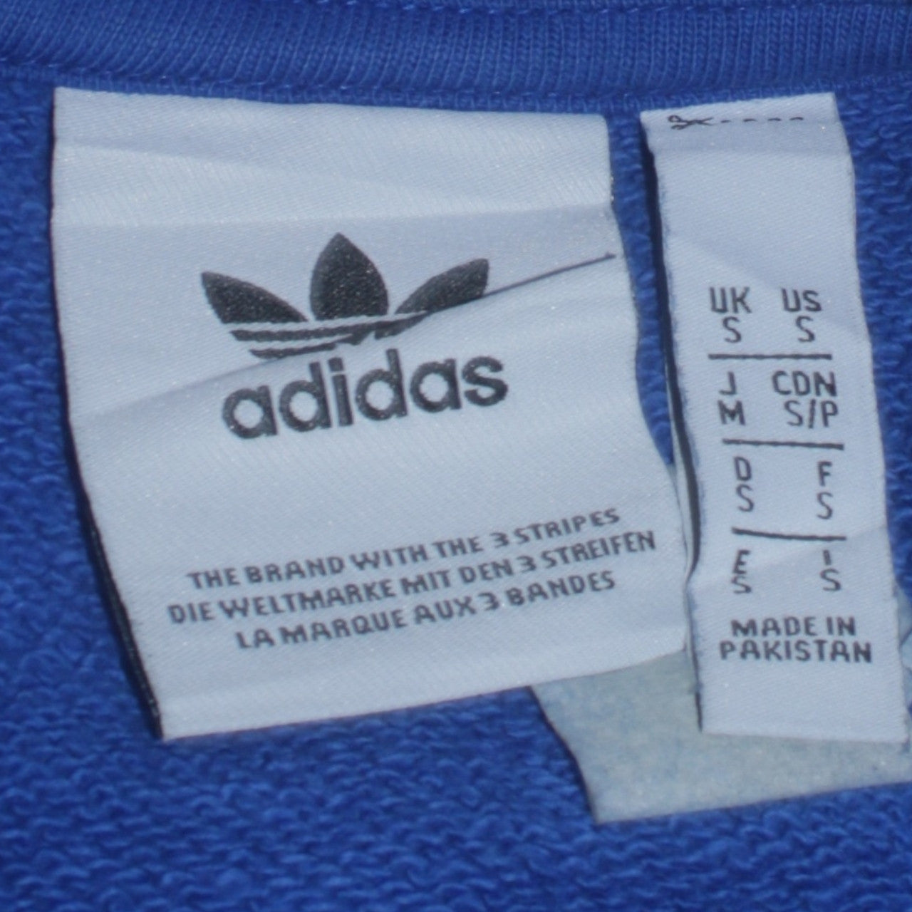 Adidas Men's Blue Graphic Logo Pullover Sweatshirt Size S