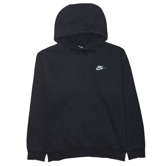 Nike Men's Black Pullover Hoodie M Fleece Cotton Blend