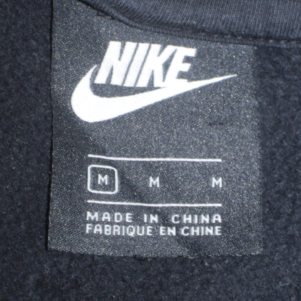 Nike Men's Black Pullover Hoodie Medium Cotton Blend Fleece
