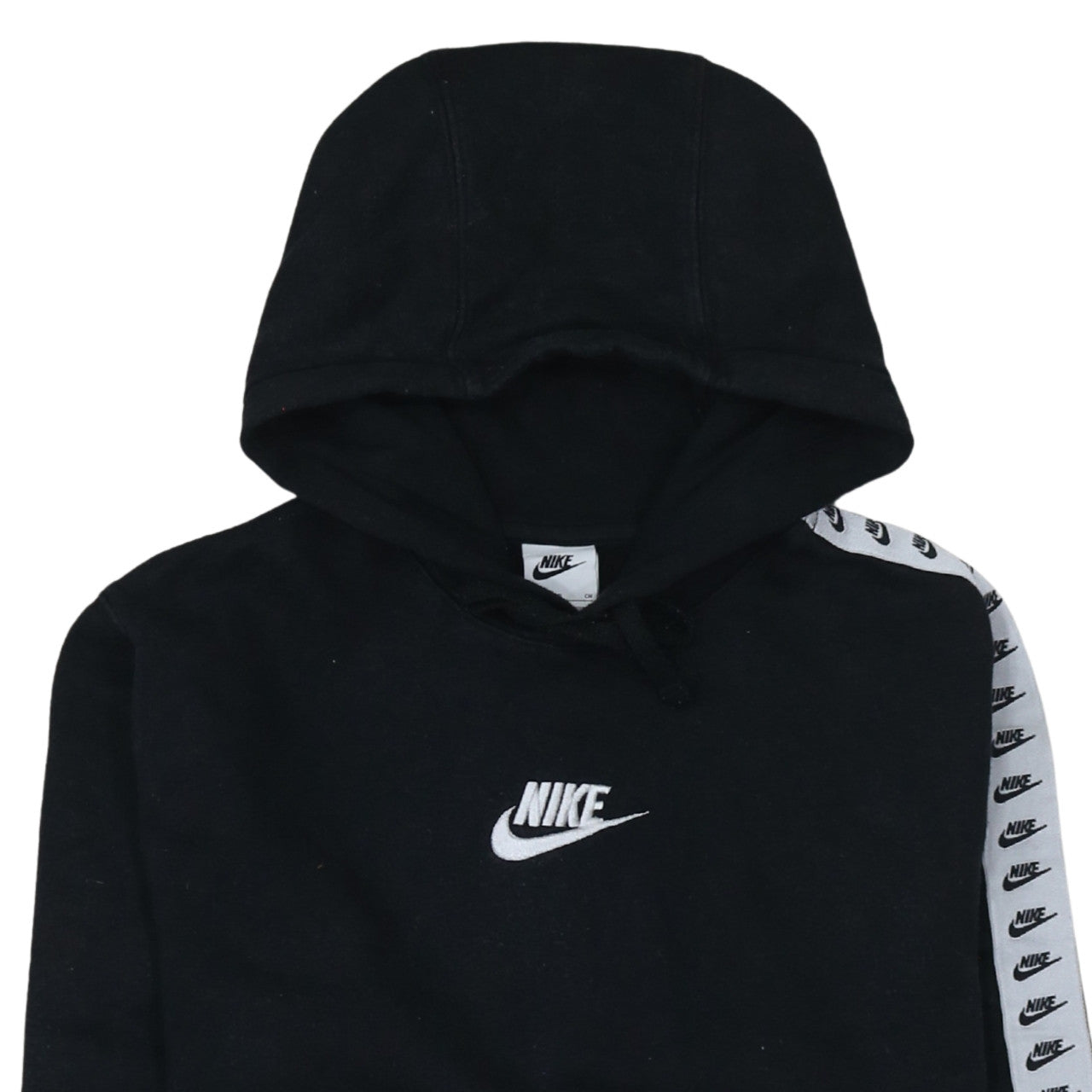 Nike Men's Black Pullover Hoodie Size S Logo Sleeve Sportswear