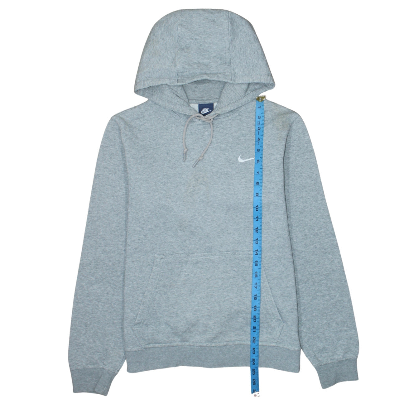 Nike Men's Grey Pullover Hoodie Size M Regular Fit Fleece Sweatshirt