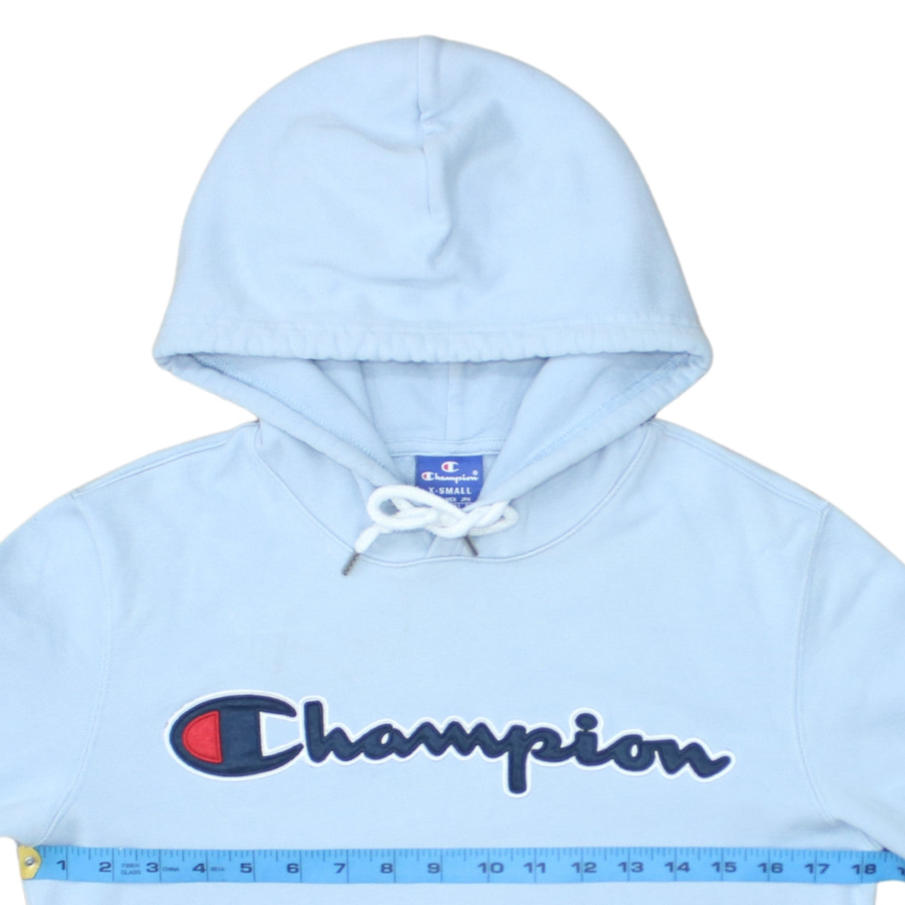 Champion Men's Blue XS Pullover Hoodie Logo Graphic Cotton