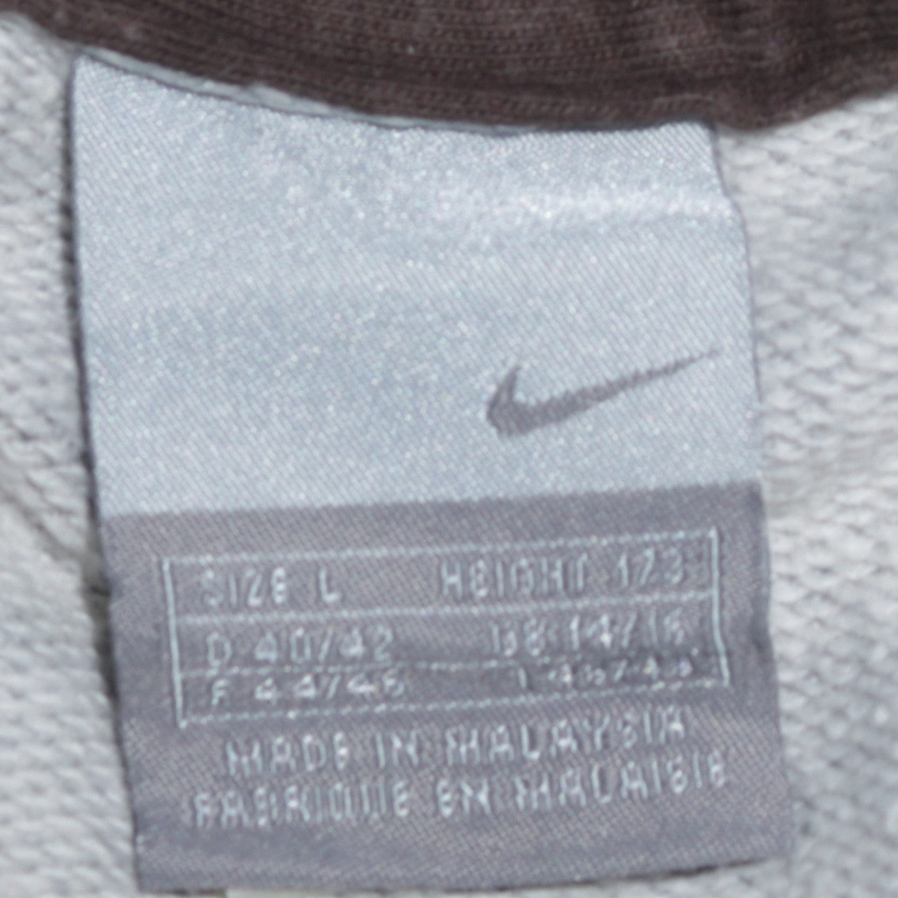 Nike Women Grey L Pullover Hoodie Sweatshirt With Wing Logo