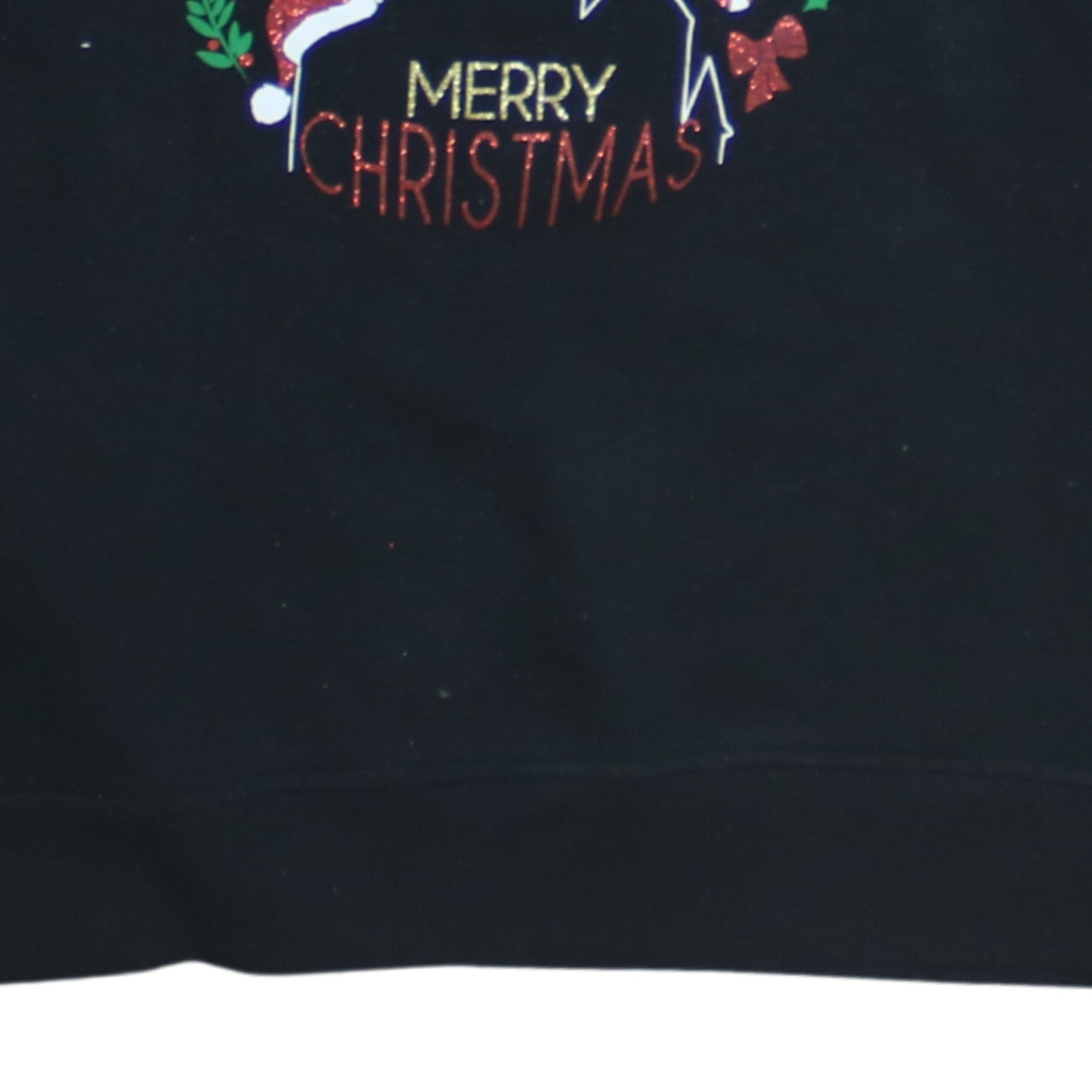 Disney Women’s Black Minnie Mouse Christmas Sweatshirt Size M