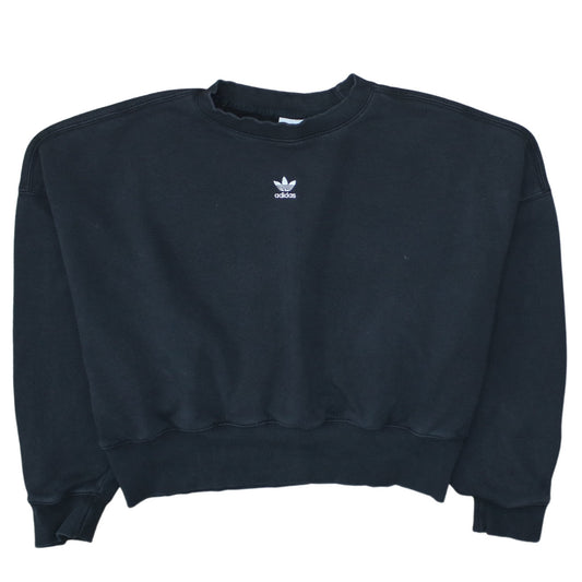 Adidas Women's Black Crew Neck Pullover Sweatshirt Size 8