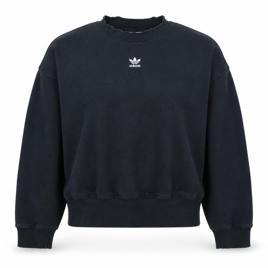Adidas Women's Black Crew Neck Pullover Sweatshirt Size 8