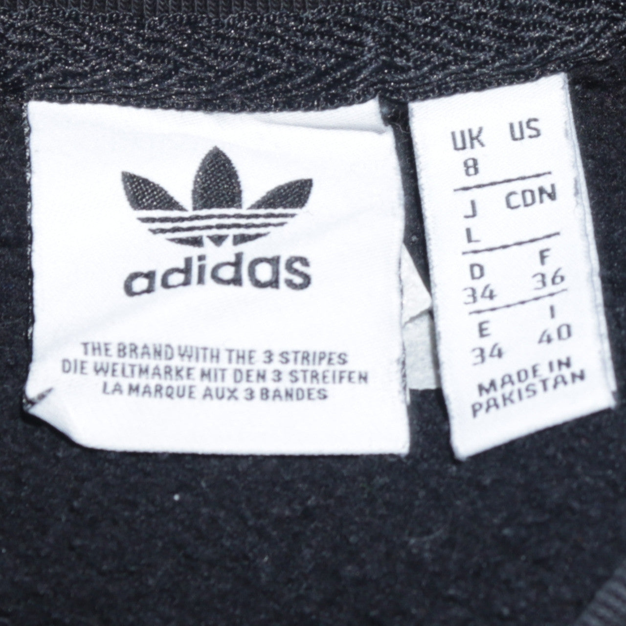 Adidas Women's Black Crew Neck Pullover Sweatshirt Size 8